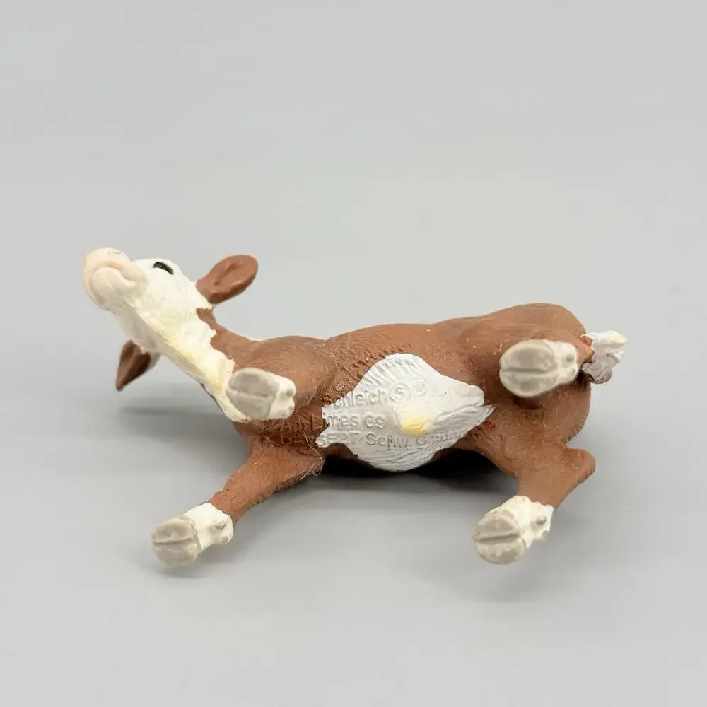 Schleich AM Lines Farm Animal Lot of 3 Calf Dog and Pig Plastic Figures